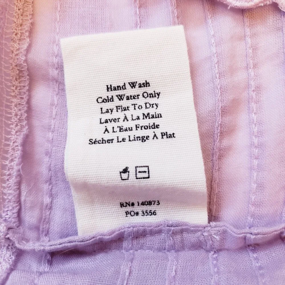 LOVESHACKFANCY Wisteria Sully Embroidered Lace Cotton Crop Top - Picture 13 of 13